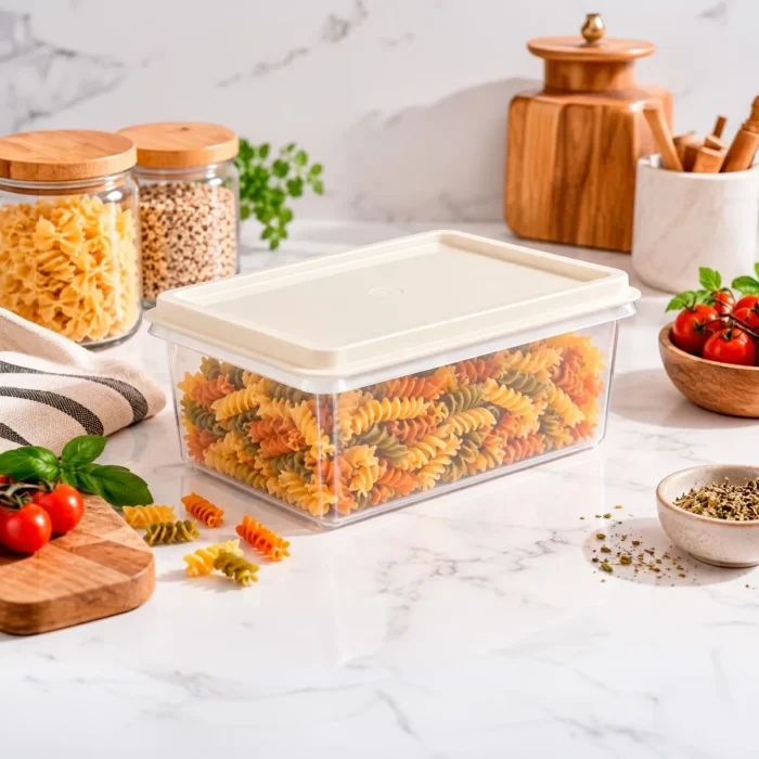 Caja Conservadora de Plástico Crema 1.1 L | 17.2 cm Basa - Imagen 2