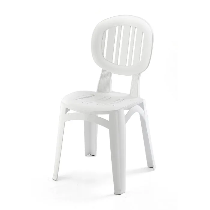 T0083000T-700x700 Silla Española Blanco/Crema Polinplast - Imagen 1