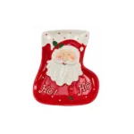 Plato Navideño en Forma de Bota Papá Noel 9.9" Ichimatsu
