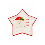 Plato Navideño en Forma de Estrella HOHOHO 11.8" Ichimatsu