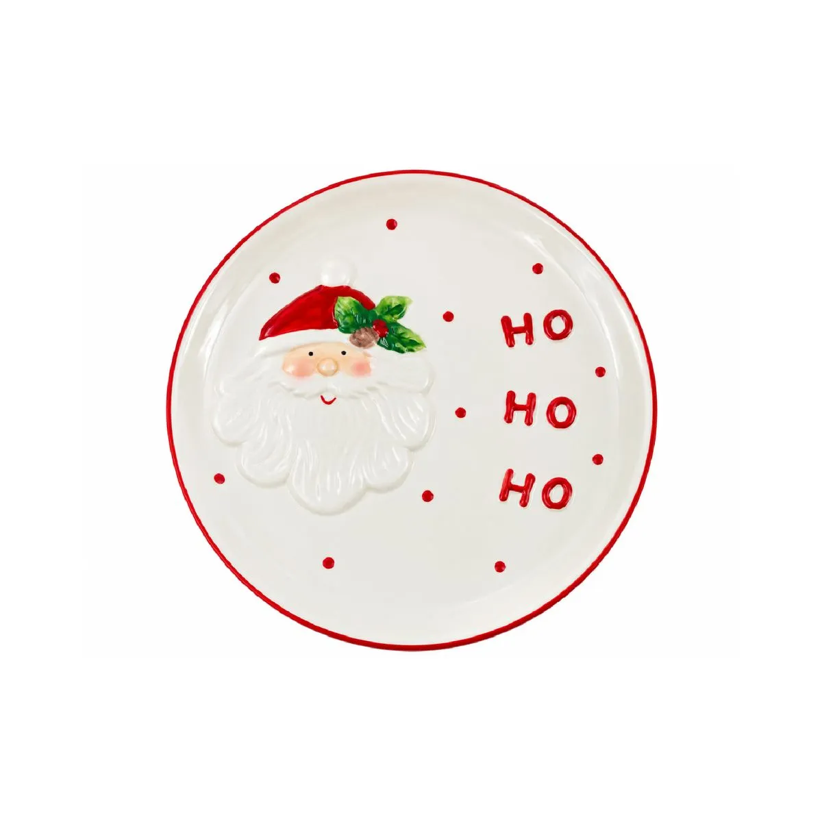 191731-1200-auto Plato Navideño Redondo HOHOHO 11.8" Ichimatsu - Imagen 1