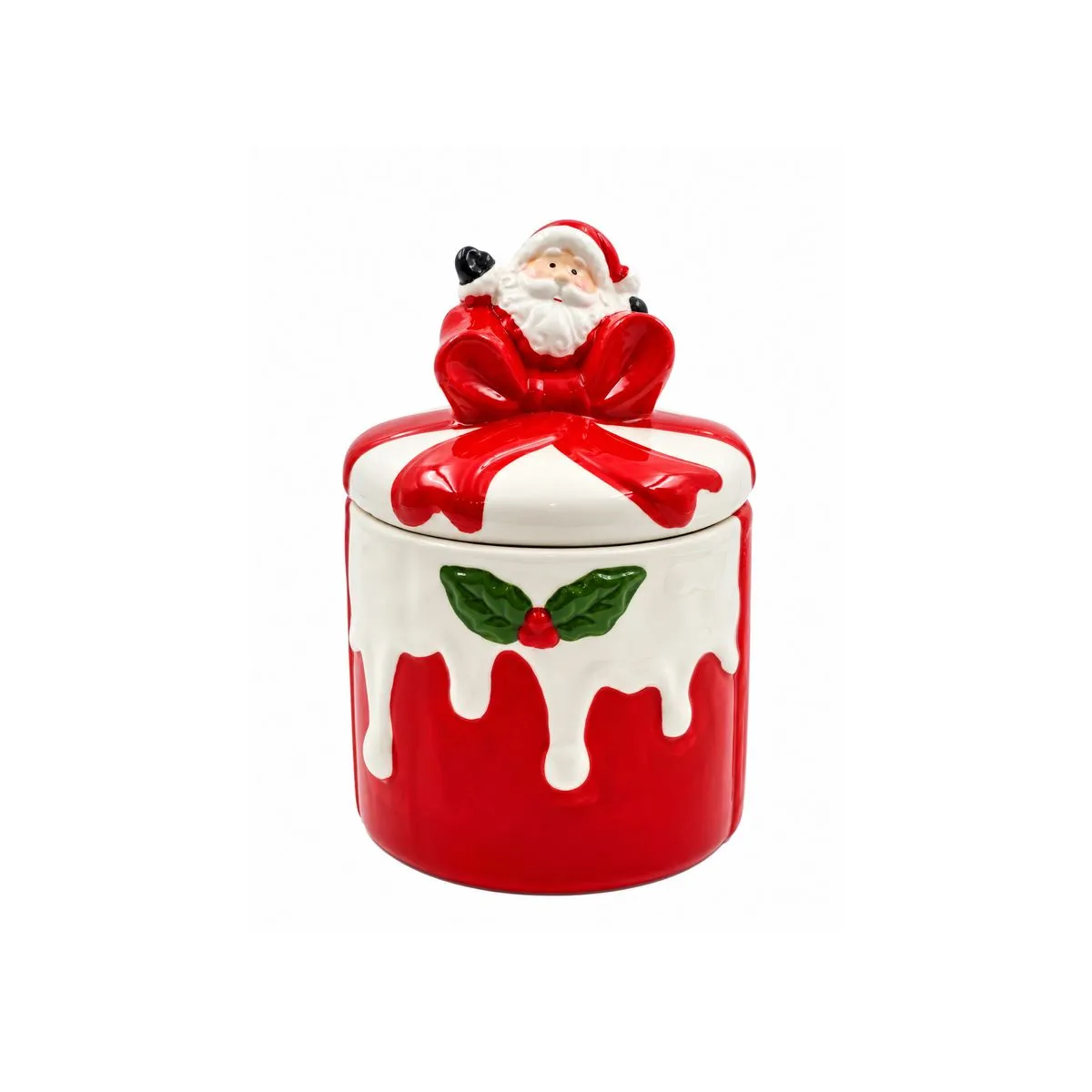 191747-1200-auto Frasco Galletero Navideño Papá Noel 970 ml - Imagen 1